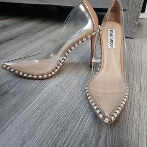 Steve Madden Vyper Clear Rhinestone Women's Heels